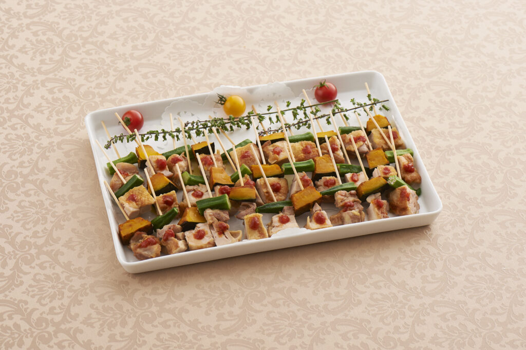 鶏肉と野菜のピンチョス