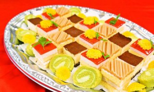 季節のカットケーキの写真