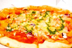 シーフードピザの写真