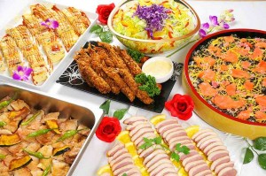 ケータリングプラン スタンダードコースの盛り合わせ例