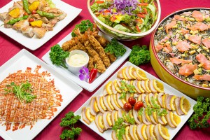 ケータリングプラン スタンダードコースの盛り合わせ例